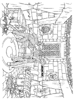 A coloring page of harry potter